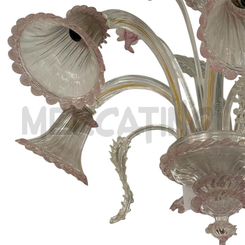 LAMPADARIO MURANO ROSA  | Mercatino dell'Usato Sandigliano 2