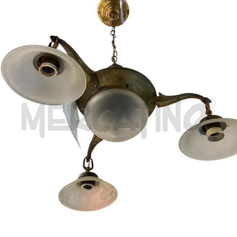 LAMPADARIO OTTONE ART DECO | Mercatino dell'Usato Sandigliano 2