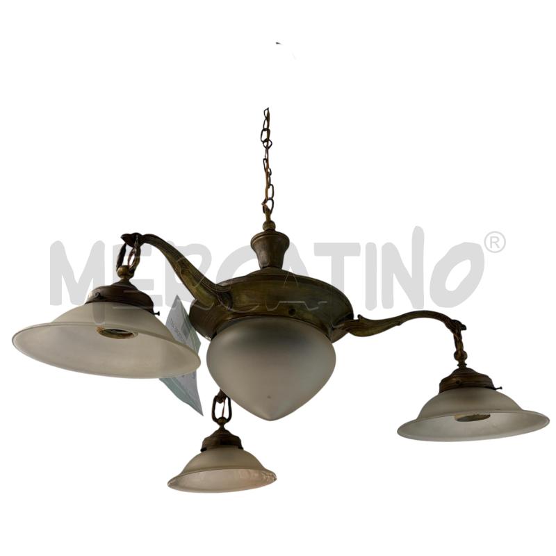 LAMPADARIO OTTONE ART DECO | Mercatino dell'Usato Sandigliano 3