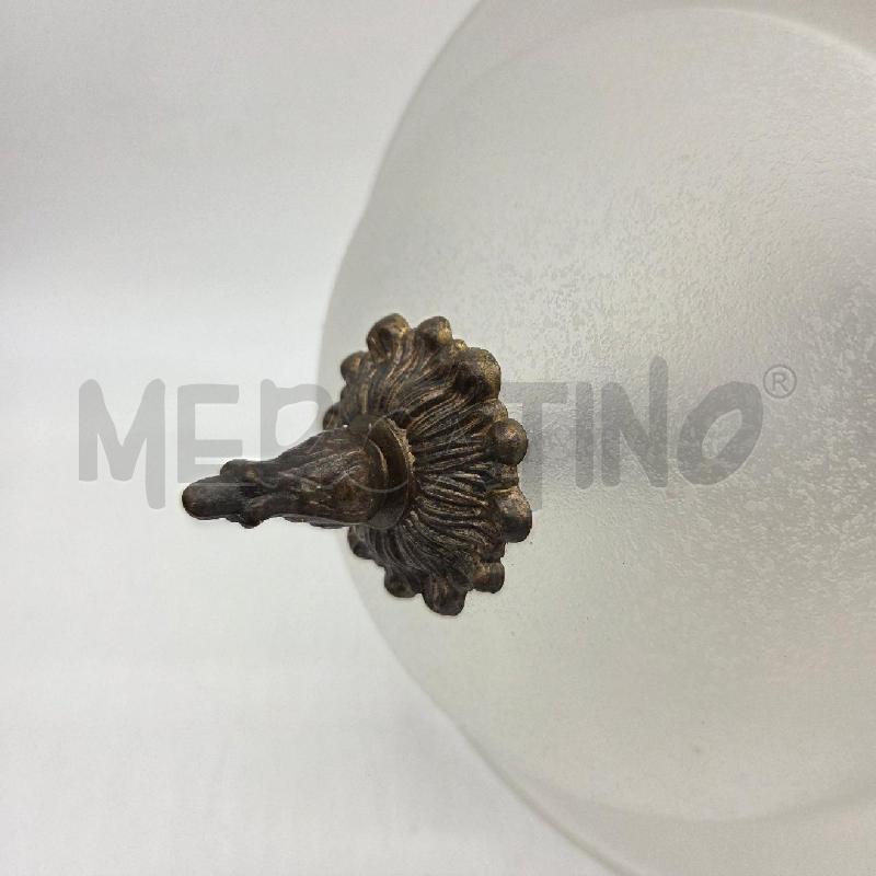 LAMPADARIO VINTAGE VETRO SATINATO OTTONE | Mercatino dell'Usato Sandigliano 4