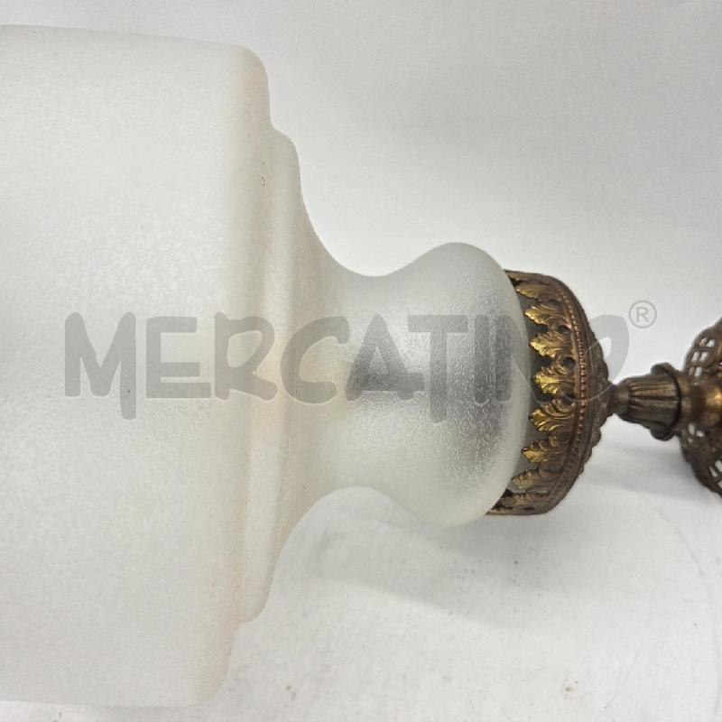 LAMPADARIO VINTAGE VETRO SATINATO OTTONE | Mercatino dell'Usato Sandigliano 5
