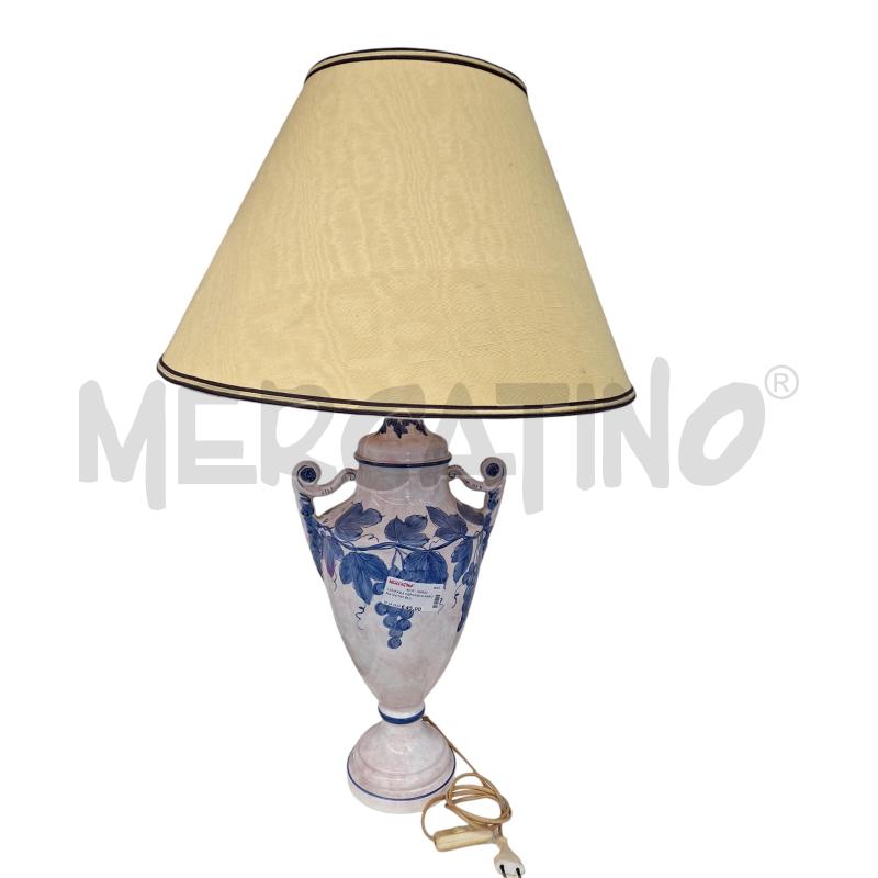 LAMPADA CERAMICA ANFORA MOTIVI BLU | Mercatino dell'Usato Sandigliano 1