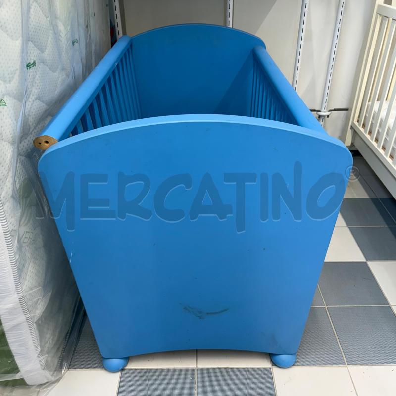 LETTINO BAMBINO BLU LEGNO + CUSCINI NERI | Mercatino dell'Usato Sandigliano 2