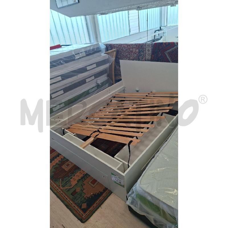 LETTO MATRIMONIALE BIANCO 3 CASSETTI | Mercatino dell'Usato Sandigliano 2