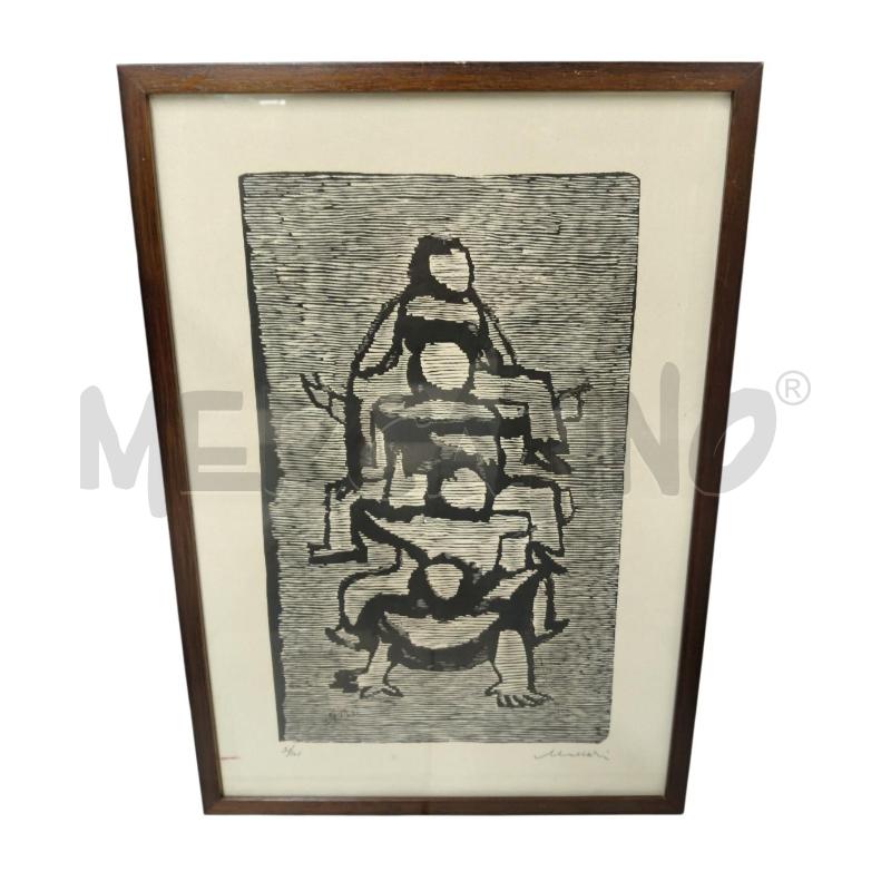LITOGRAFIA FIGURE MINO MACCARI  | Mercatino dell'Usato Sandigliano 1