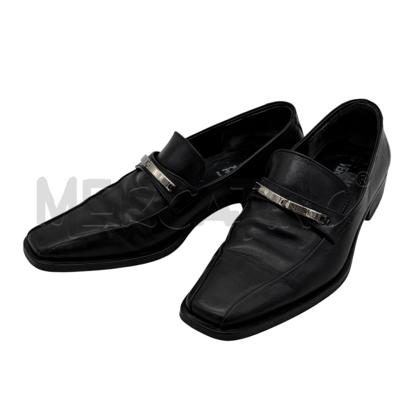 MOCASSINI PELLE U.VERSACE NERI 41 | Mercatino dell'Usato Sandigliano 1