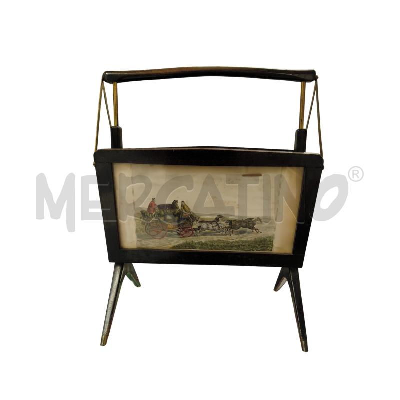 PORTARIVISTE CESARE LACCA ANNI 50 LEGNO OTTONE | Mercatino dell'Usato Sandigliano 2