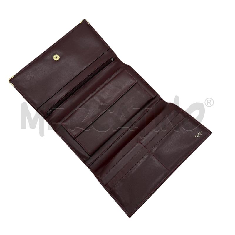 PORTA FOGLIO CARTIER VINTAGE BORDEAUX CON PORTADOCUMENTI  | Mercatino dell'Usato Sandigliano 2
