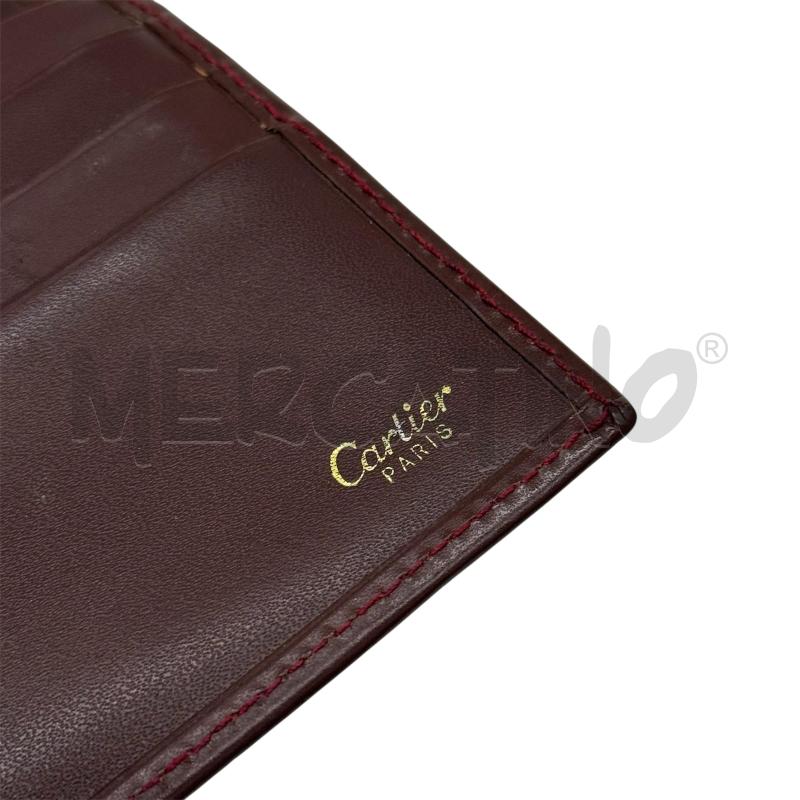 PORTA FOGLIO CARTIER VINTAGE BORDEAUX CON PORTADOCUMENTI  | Mercatino dell'Usato Sandigliano 3