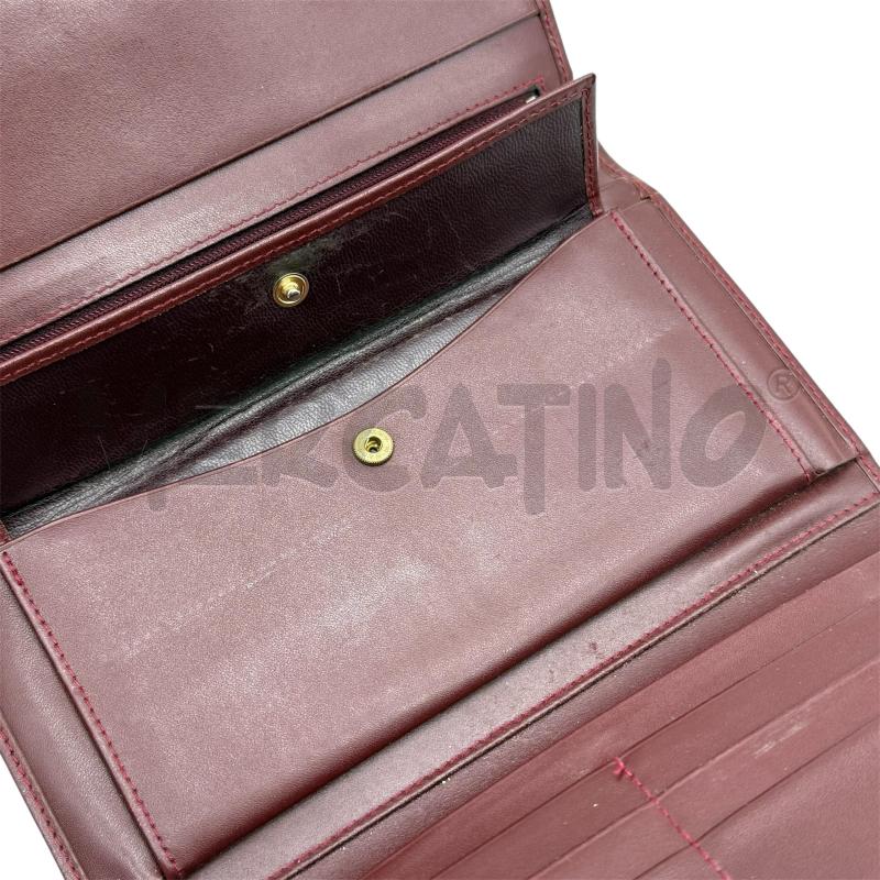 PORTA FOGLIO CARTIER VINTAGE BORDEAUX CON PORTADOCUMENTI  | Mercatino dell'Usato Sandigliano 4