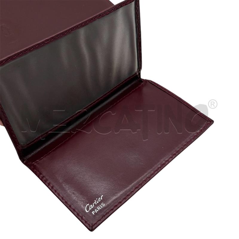 PORTA FOGLIO CARTIER VINTAGE BORDEAUX CON PORTADOCUMENTI  | Mercatino dell'Usato Sandigliano 5