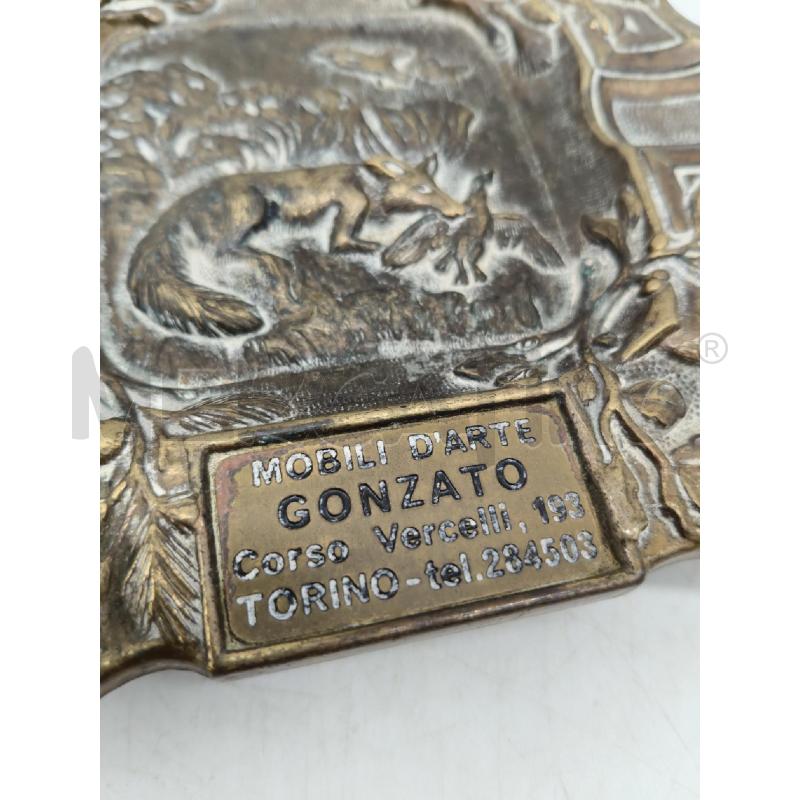 POSA CENERE BRONZO SCENA CACCIA | Mercatino dell'Usato Sandigliano 4