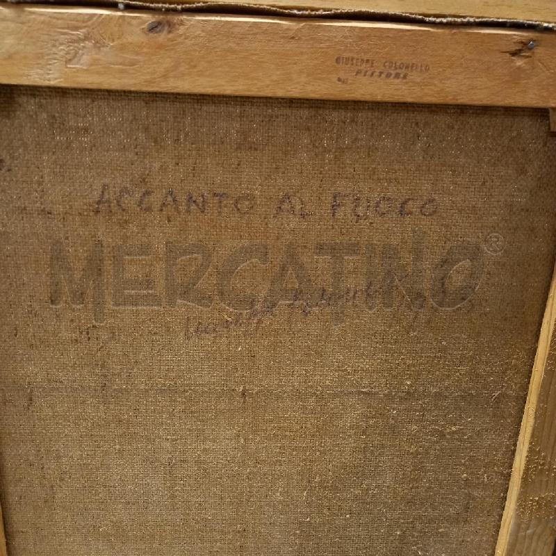 QUADRO ACCANTO AL FUOCO OLIO GIUSEPPE COLONELLO  | Mercatino dell'Usato Sandigliano 4