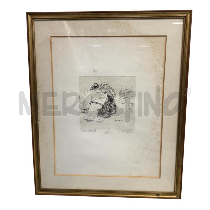 QUADRO ACQUAFORTE  WALTER PIACESI 67 AUSCHWITZ | Mercatino dell'Usato Sandigliano 1