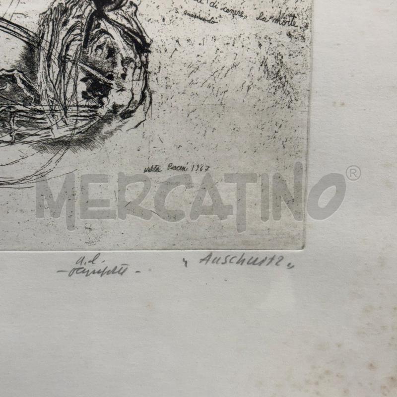 QUADRO ACQUAFORTE  WALTER PIACESI 67 AUSCHWITZ | Mercatino dell'Usato Sandigliano 2