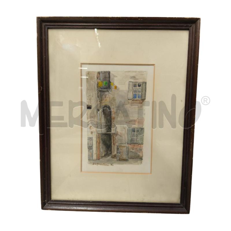 QUADRO ACQUERELLO SOFFIANTINI  | Mercatino dell'Usato Sandigliano 1