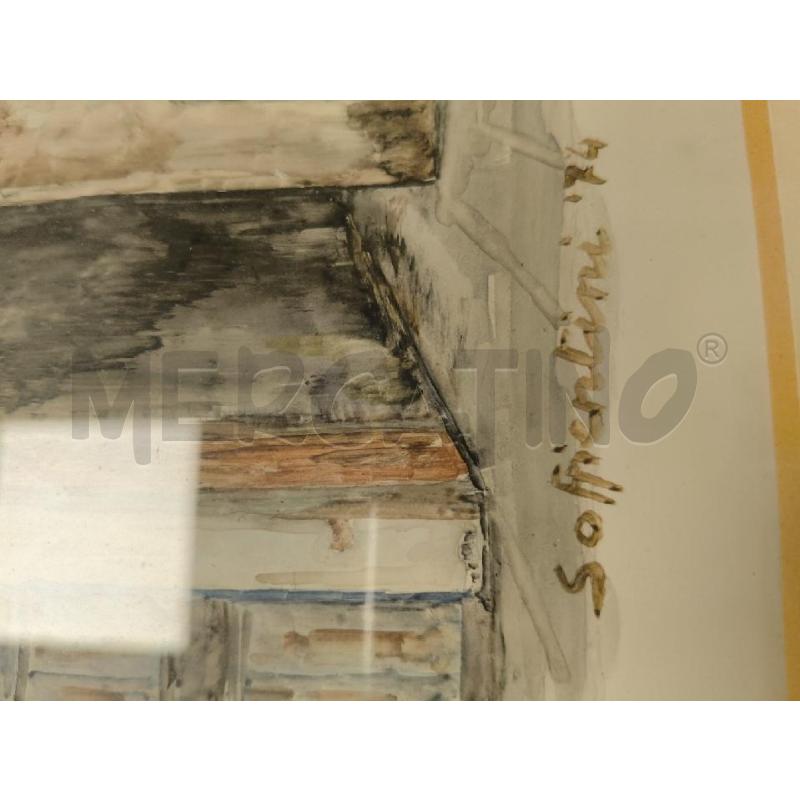 QUADRO ACQUERELLO SOFFIANTINI  | Mercatino dell'Usato Sandigliano 3