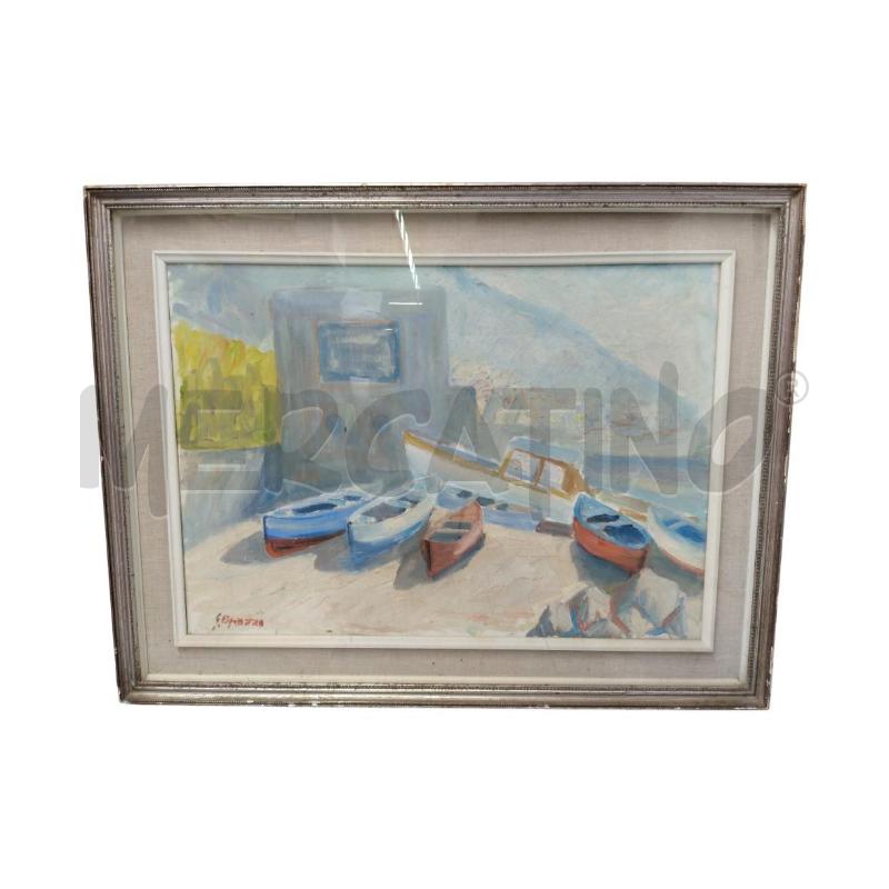 QUADRO BARCHE OLIO FIRMATO | Mercatino dell'Usato Sandigliano 1