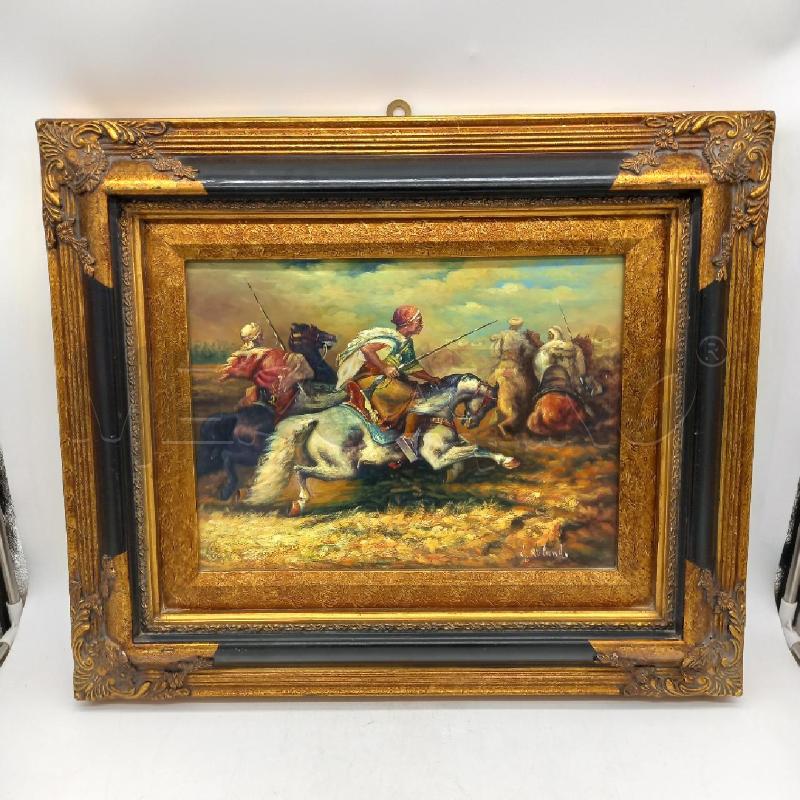 QUADRO BATTAGLIA OLIO PRIMO NOVECENTO  | Mercatino dell'Usato Sandigliano 1