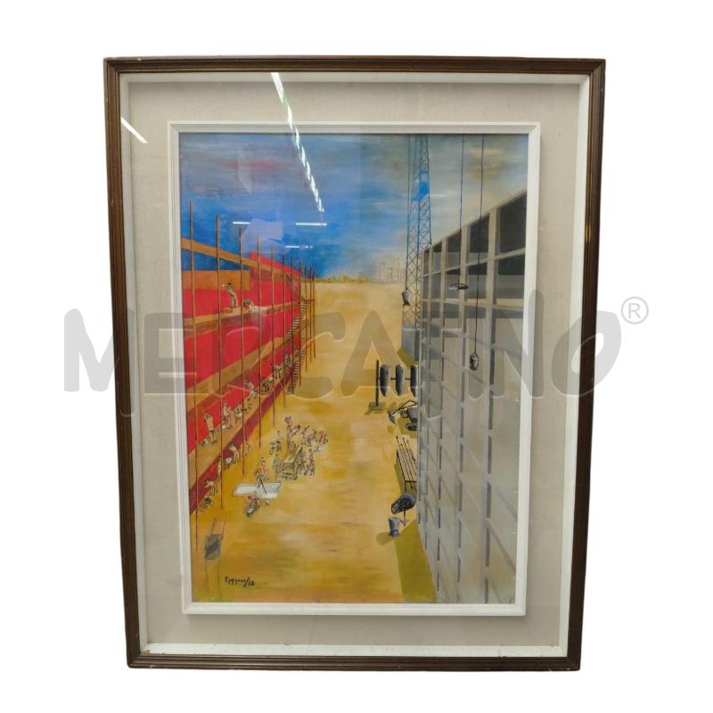 QUADRO CANTIERI OLIO FULVIO SIRIO | Mercatino dell'Usato Sandigliano 1