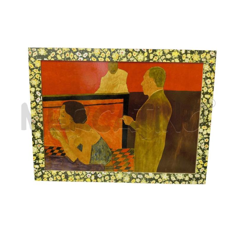 QUADRO COPPIA BAR OLIO ORLANDO ROSA | Mercatino dell'Usato Sandigliano 1