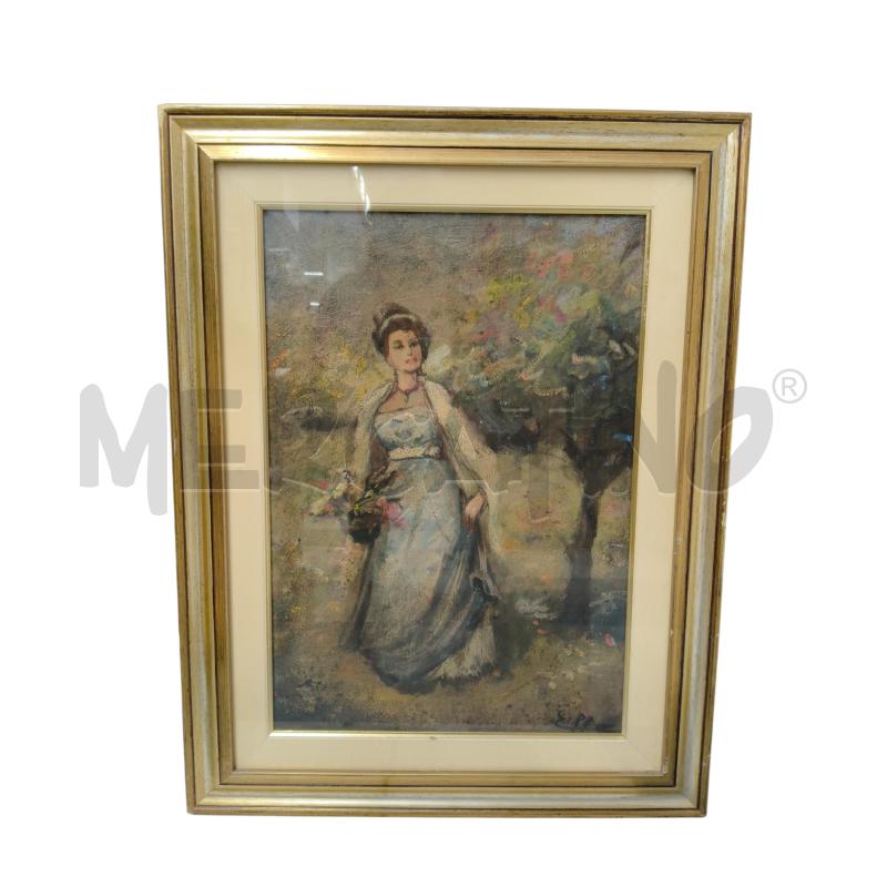 QUADRO DAMA OLIO GIUSEPPE ESPOSITO | Mercatino dell'Usato Sandigliano 1