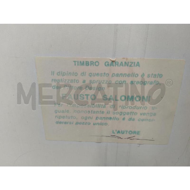 QUADRO DIPINTO AEROGRAFO FAUSTO SALOMONI  | Mercatino dell'Usato Sandigliano 4