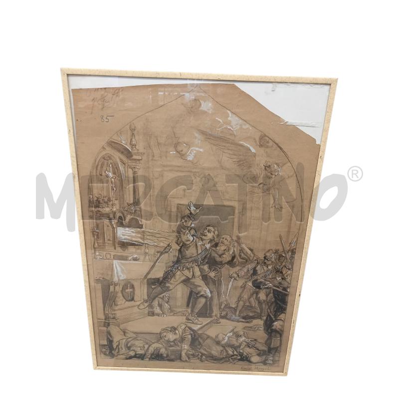 QUADRO DISEGNO LUIGI MORGARI  | Mercatino dell'Usato Sandigliano 1