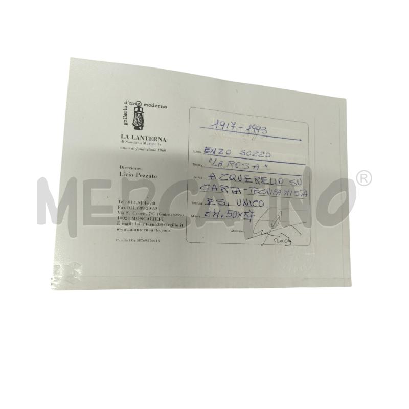 QUADRO ENZO SOZZO LA ROSA | Mercatino dell'Usato Sandigliano 3