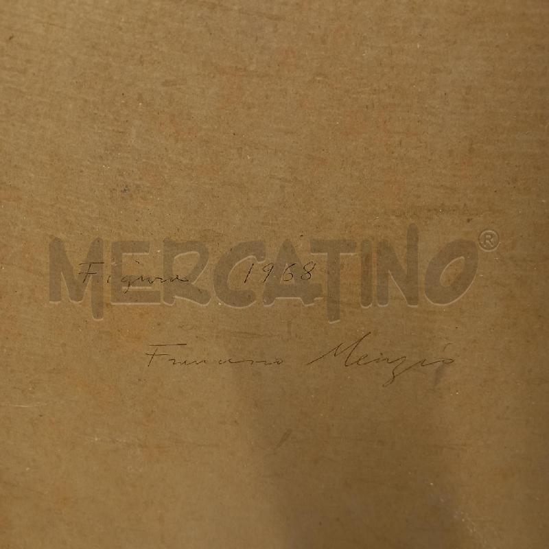 QUADRO FIGURA FEMMINILE FRANCESCO MENZIO TECNICA MISTA | Mercatino dell'Usato Sandigliano 5