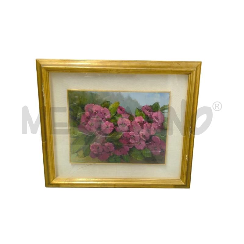 QUADRO FIORI BURCINA OLIO FRANCISETTI | Mercatino dell'Usato Sandigliano 1