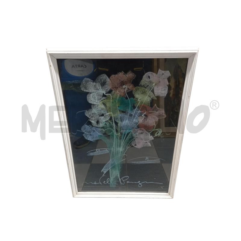 QUADRO FIORI PASTELLO NOVELLA PARIGINI | Mercatino dell'Usato Sandigliano 1