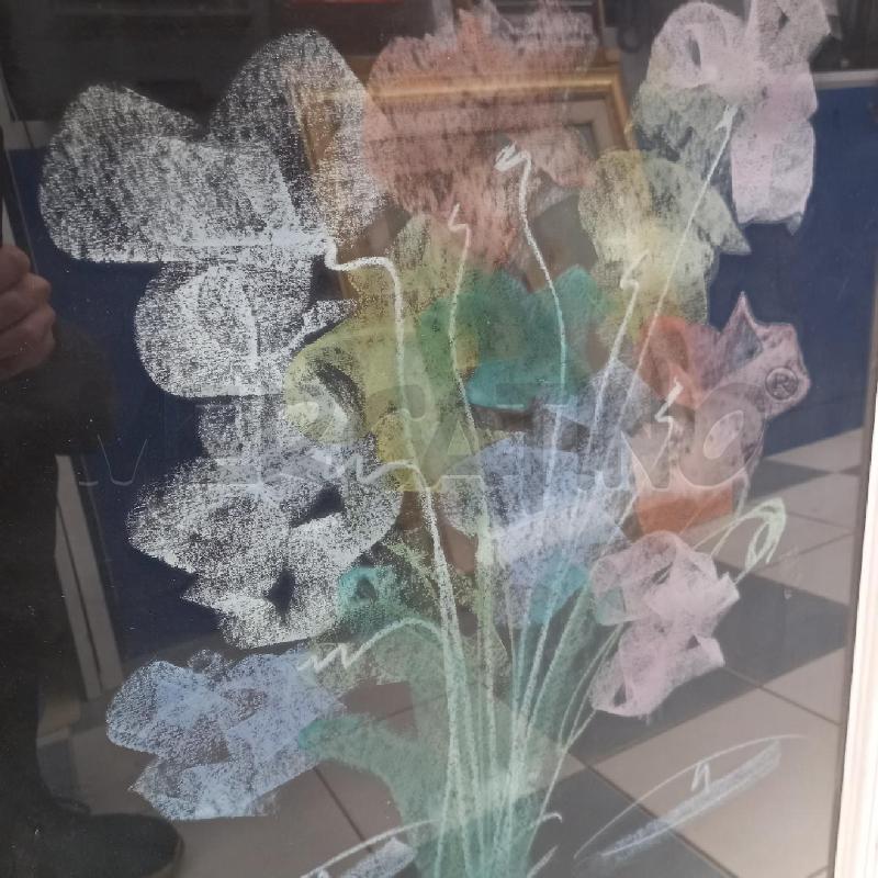 QUADRO FIORI PASTELLO NOVELLA PARIGINI | Mercatino dell'Usato Sandigliano 2