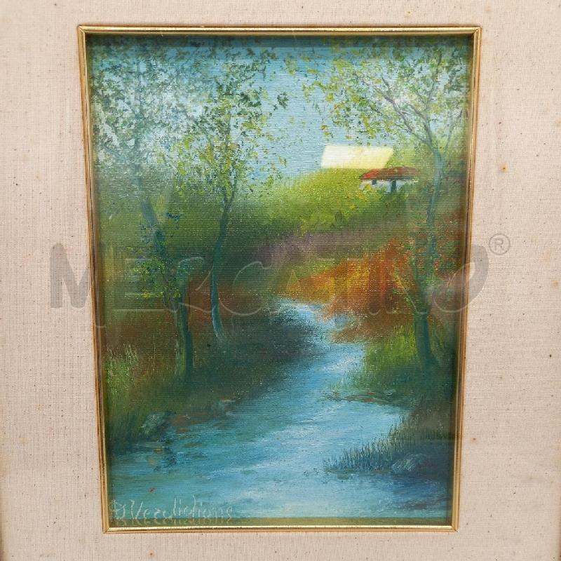 QUADRO FIUME OLIO DOMENICO VERDIGLIONE | Mercatino dell'Usato Sandigliano 2