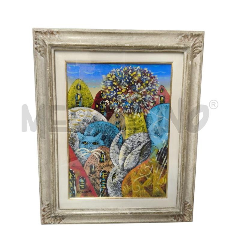 QUADRO GATTI OLIO RAIMONDO CARDELLI | Mercatino dell'Usato Sandigliano 1