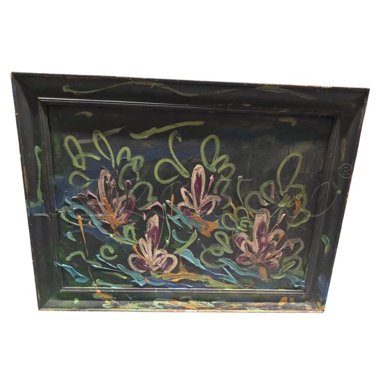 QUADRO GIGLI D'ACQUA MARIO SCHIFANO | Mercatino dell'Usato Sandigliano 1