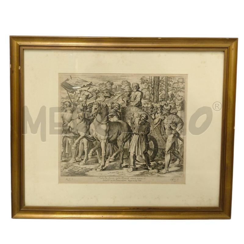 QUADRO INCISIONE DAVIDE GERUSALEMME OTTOCENTO  | Mercatino dell'Usato Sandigliano 1