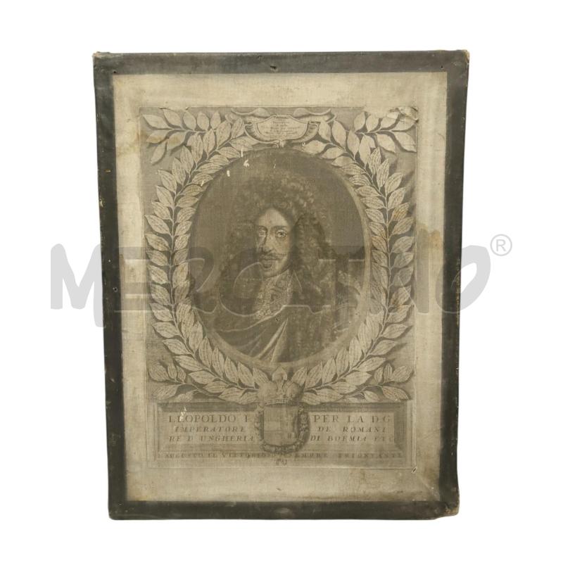QUADRO INCISIONE LEOPOLDO I FINE SETTECENTO | Mercatino dell'Usato Sandigliano 1