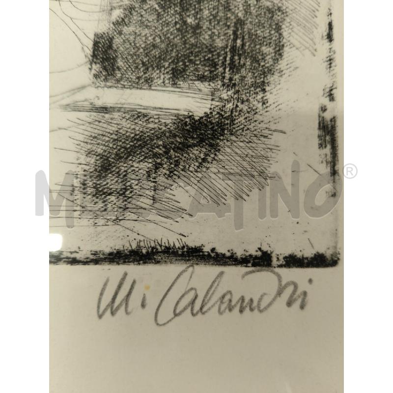 QUADRO INCISIONE VIOLE MARIO CALANDRI | Mercatino dell'Usato Sandigliano 3