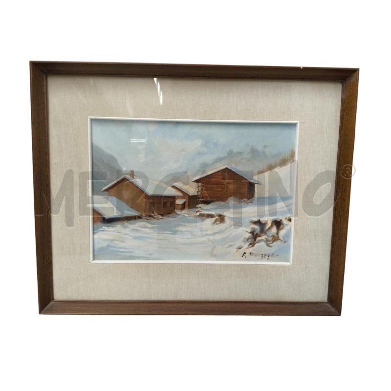 QUADRO INVERNO OLIO MONZEGLIO | Mercatino dell'Usato Sandigliano 1