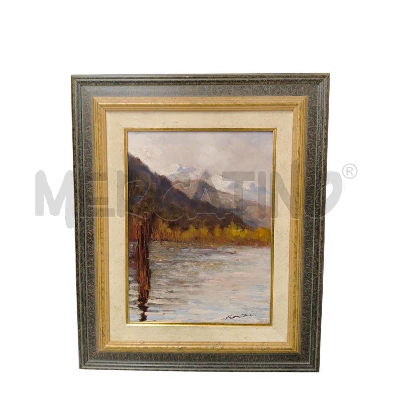 QUADRO LAGO OLIO FRANCESCO UGHETTI | Mercatino dell'Usato Sandigliano 1