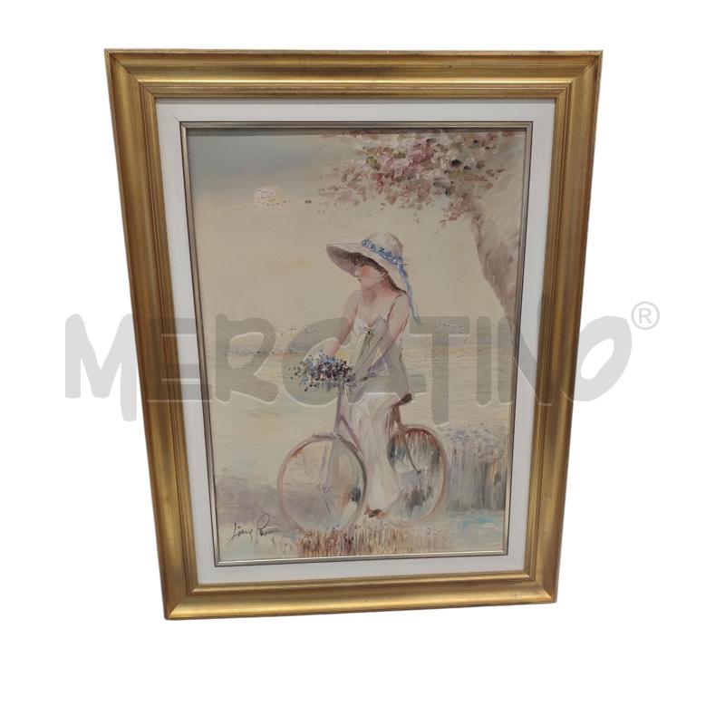 QUADRO LINA ROSSI IN BICICLETTA | Mercatino dell'Usato Sandigliano 1