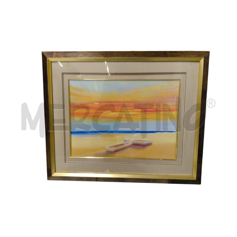 QUADRO MARE BARCHE PASTELLO | Mercatino dell'Usato Sandigliano 1