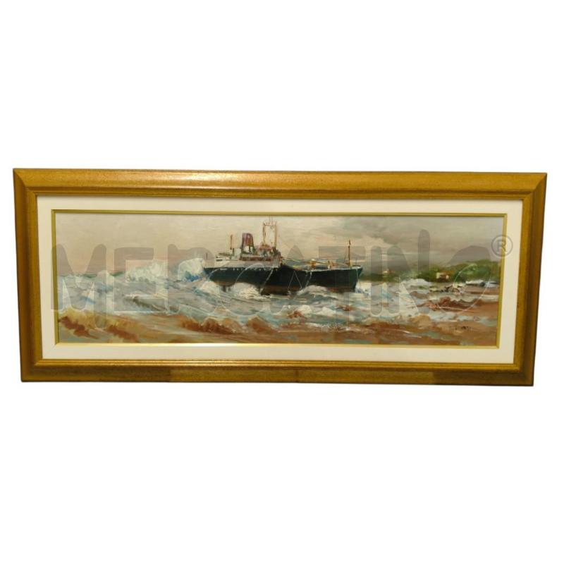 QUADRO NAUFRAGIO OLIO UGO DONATI | Mercatino dell'Usato Sandigliano 1