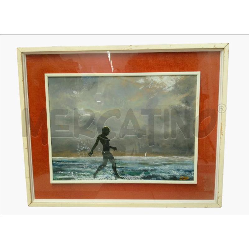 QUADRO NUDO MARE OLIO LETO | Mercatino dell'Usato Sandigliano 1