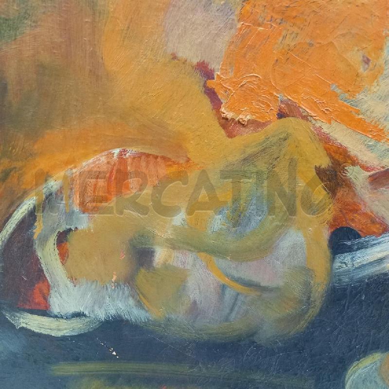 QUADRO OLIO ASTRATTO GINO CARRERA  | Mercatino dell'Usato Sandigliano 2