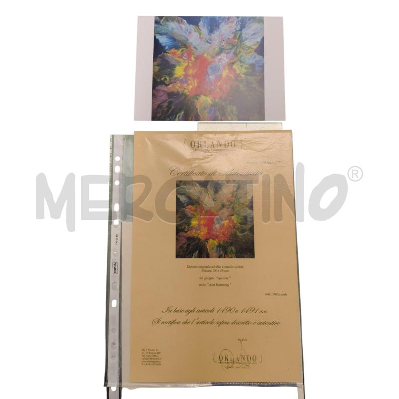 QUADRO OLIO A SMALTO ASTRATTO SPUTNIK | Mercatino dell'Usato Sandigliano 4