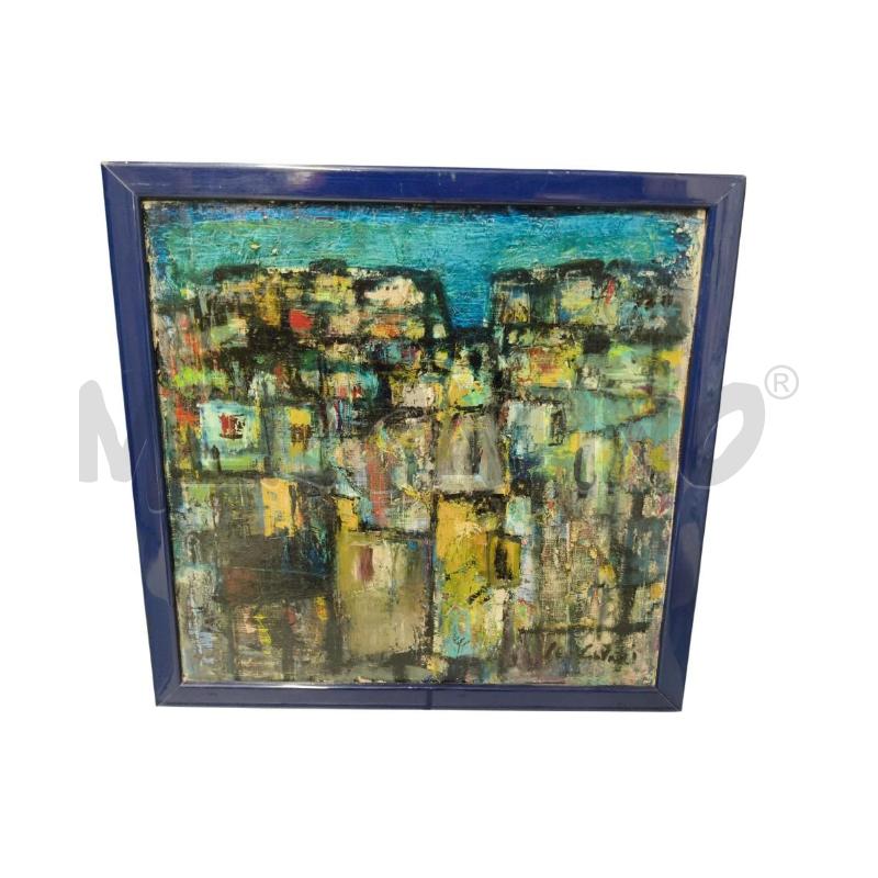 QUADRO OLIO CITTÀ LEO GAVAZZI | Mercatino dell'Usato Sandigliano 1