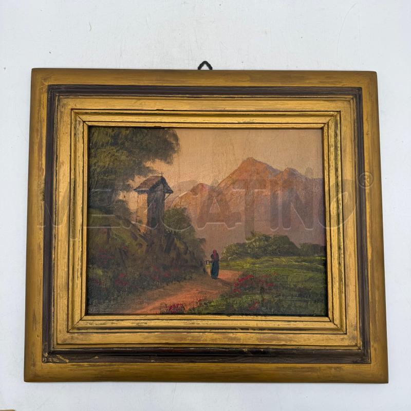 QUADRO PAESAGGIO OLIO ALFREDO OGGIONI | Mercatino dell'Usato Sandigliano 1