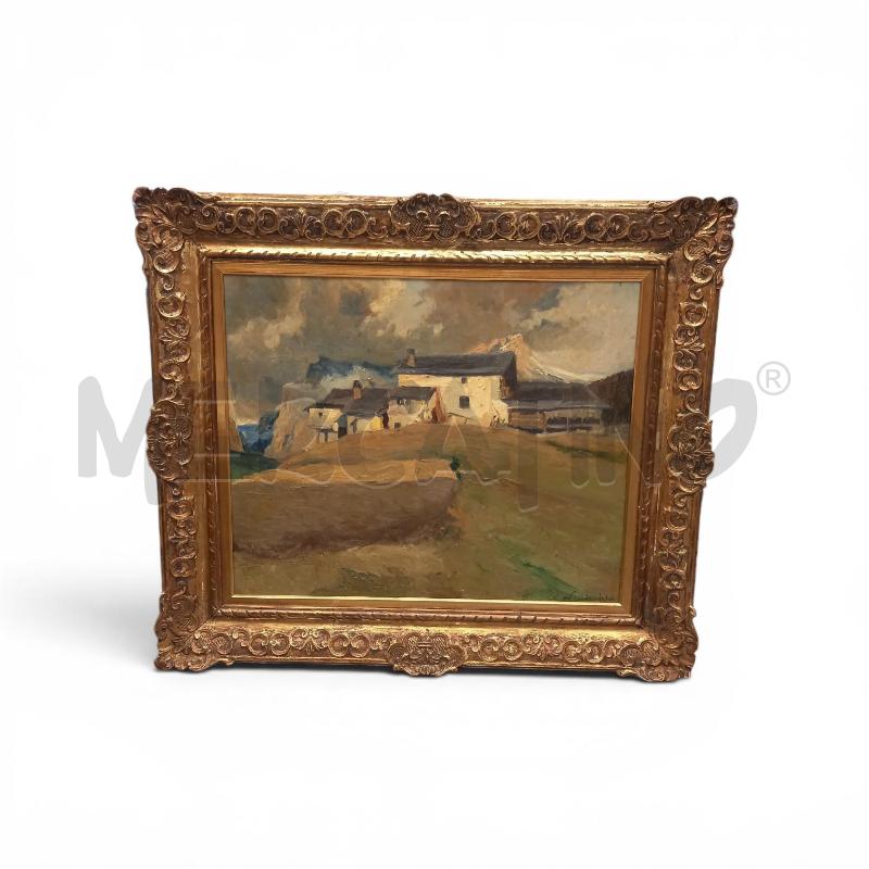 QUADRO PAESAGGIO OLIO EMIL LINDELFELD  | Mercatino dell'Usato Sandigliano 1